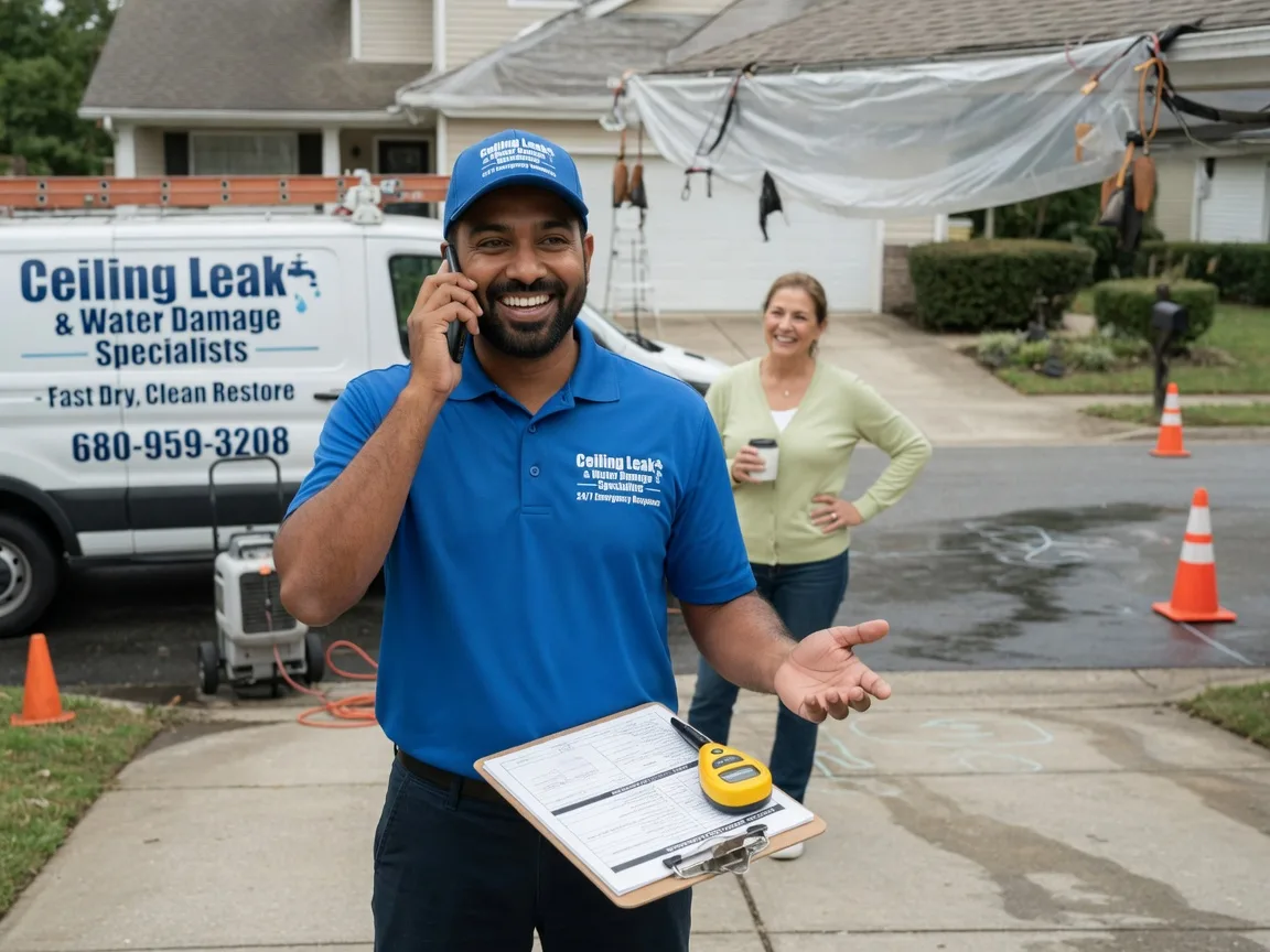 Ceiling Leak Cleanup Ladora, IA FAQs